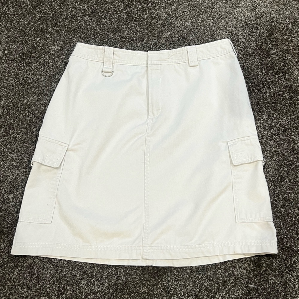 Cream jean skirt